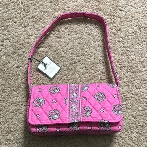 Vera Bradley Pink Floral Quilted Shoulder Bag